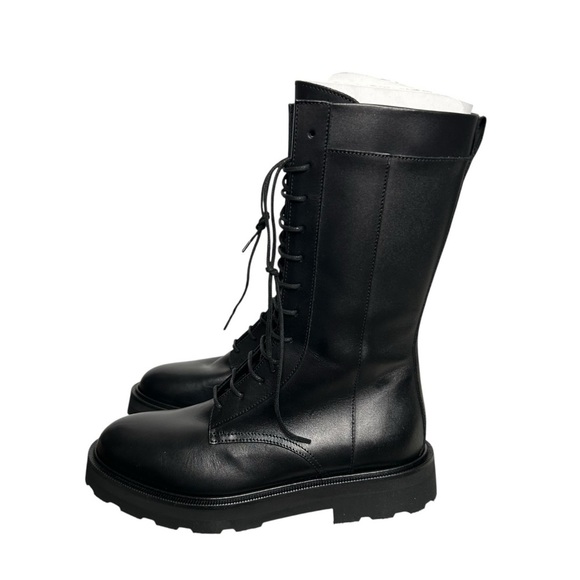 LITA BY CIARA Lead with Love Combat Boot in Black Leather Lace Up Boots Size 6 - Picture 5 of 11